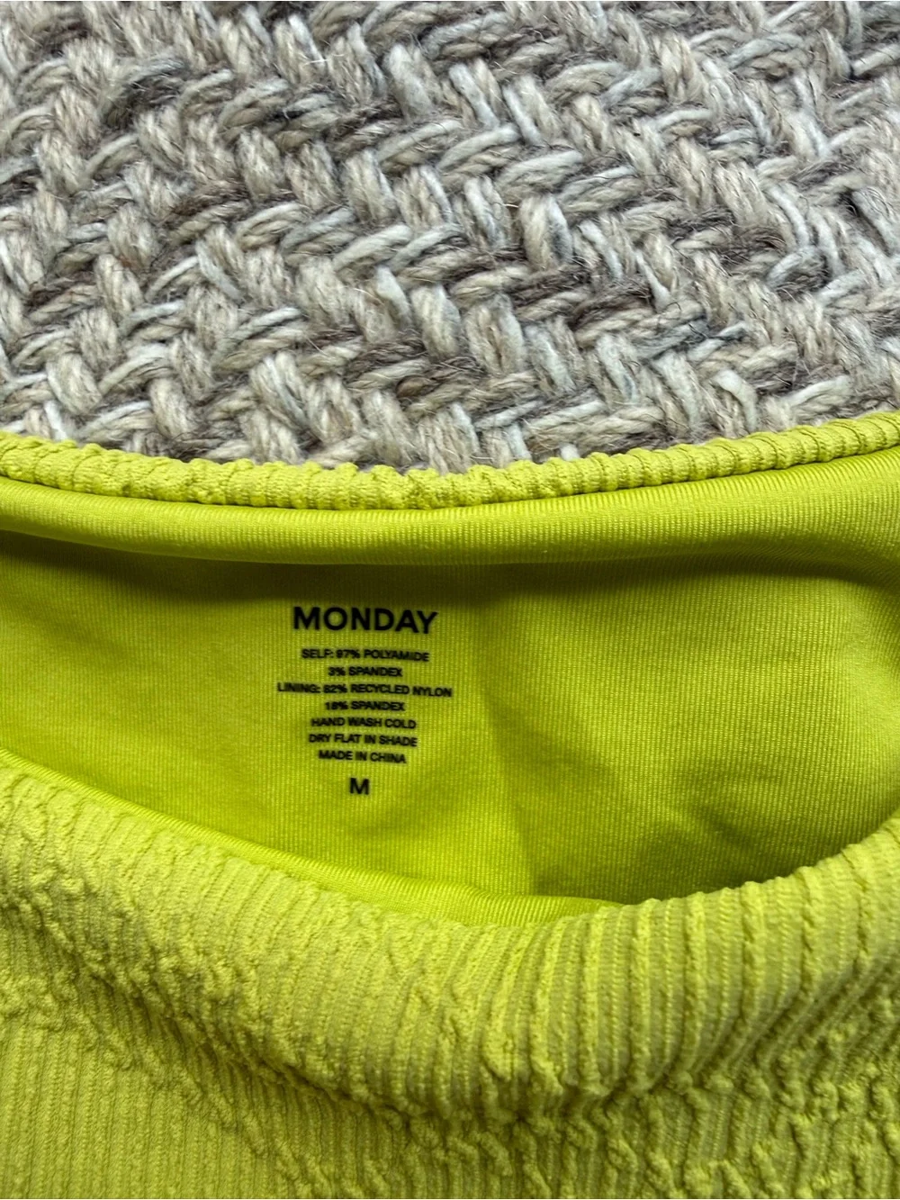 Monday Swimwear Top Size L Bottom Size M